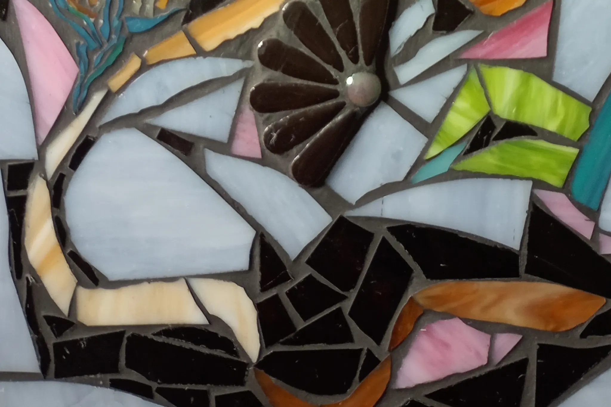 Image - Macro texture de mosaïque florale.